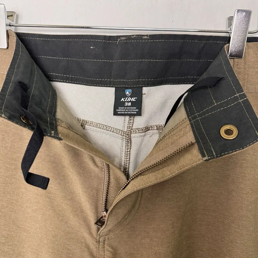 Kuhl Men’s Shift Amphibia Outdoor Athleisure Shorts Size 38 In Taupe Quick Dry